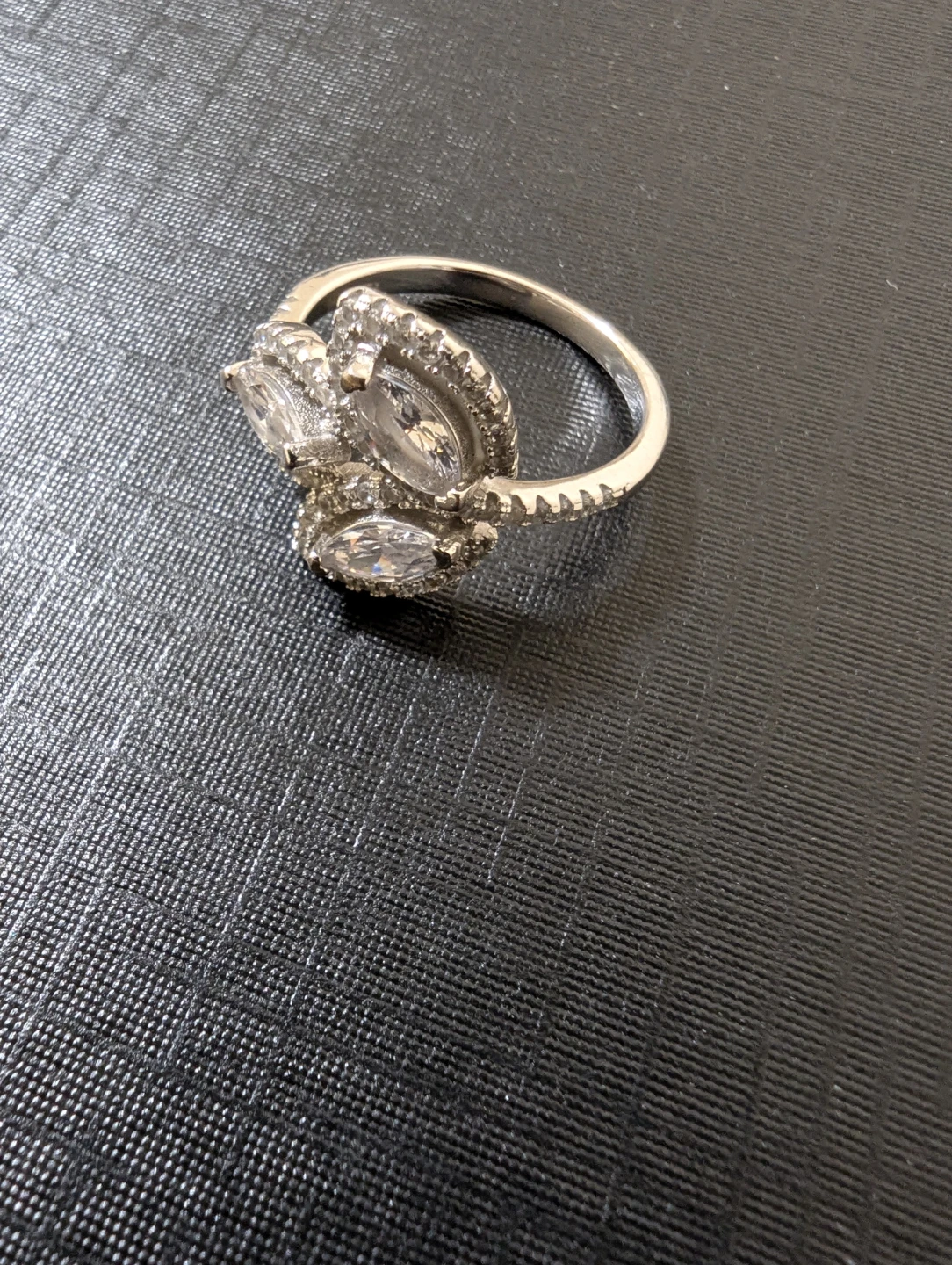 Sterling Silver Marquise Cut Ring