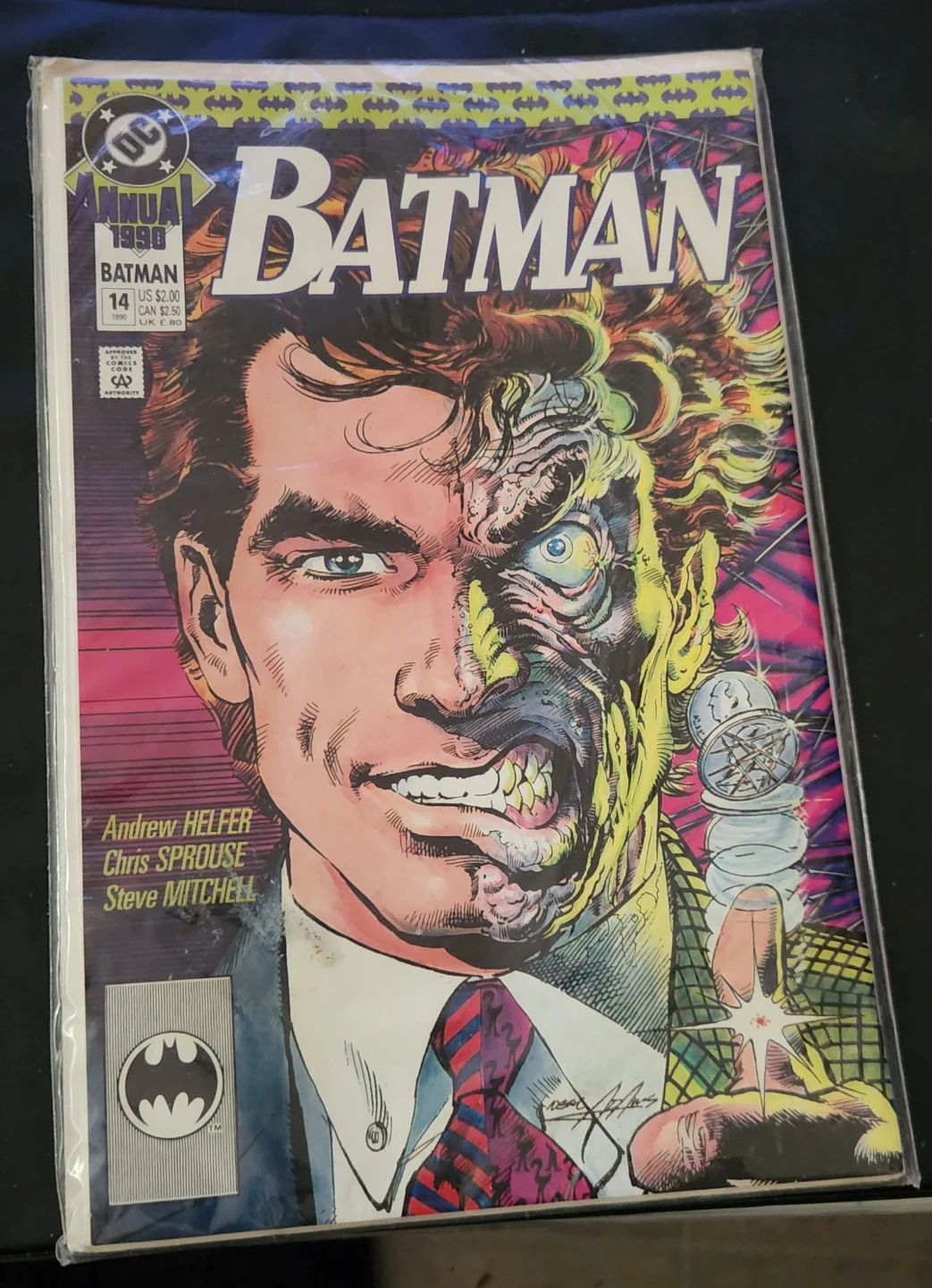 Batman Annual #14 (1990) Definitive Two-Face Origin Comic ⚽️