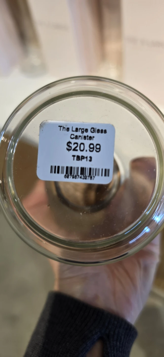 Large Glass Canister with Wood Lid - photo 2