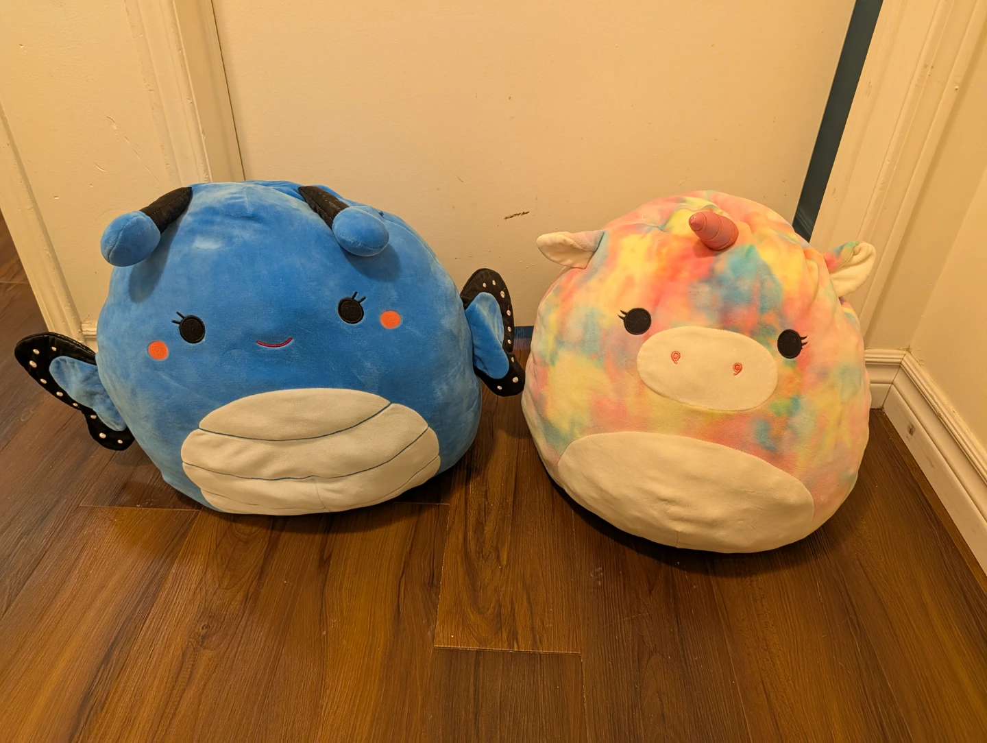 Squishmallows Stuffed Animals - Blue Butterfly & Tie-Dye Unicorn