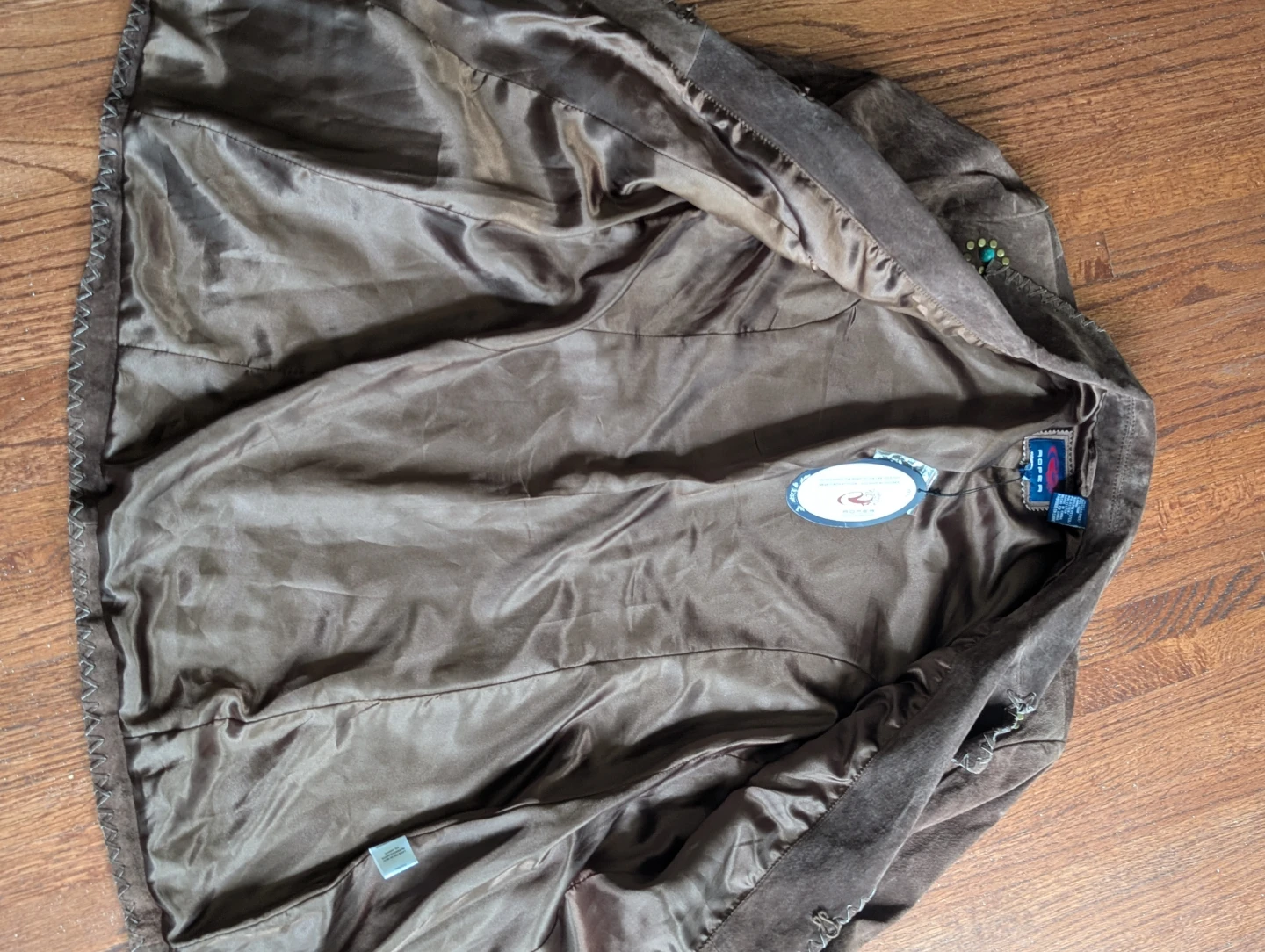 Roper Brown Suede Turquoise Embellished Jacket - photo 5