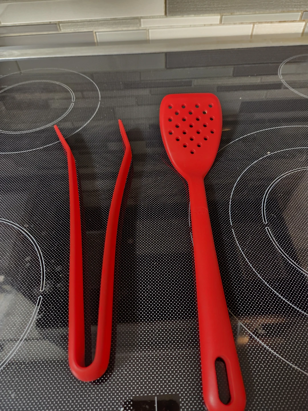 Red Kitchen Tongs and Slotted Spatula Set - photo 2