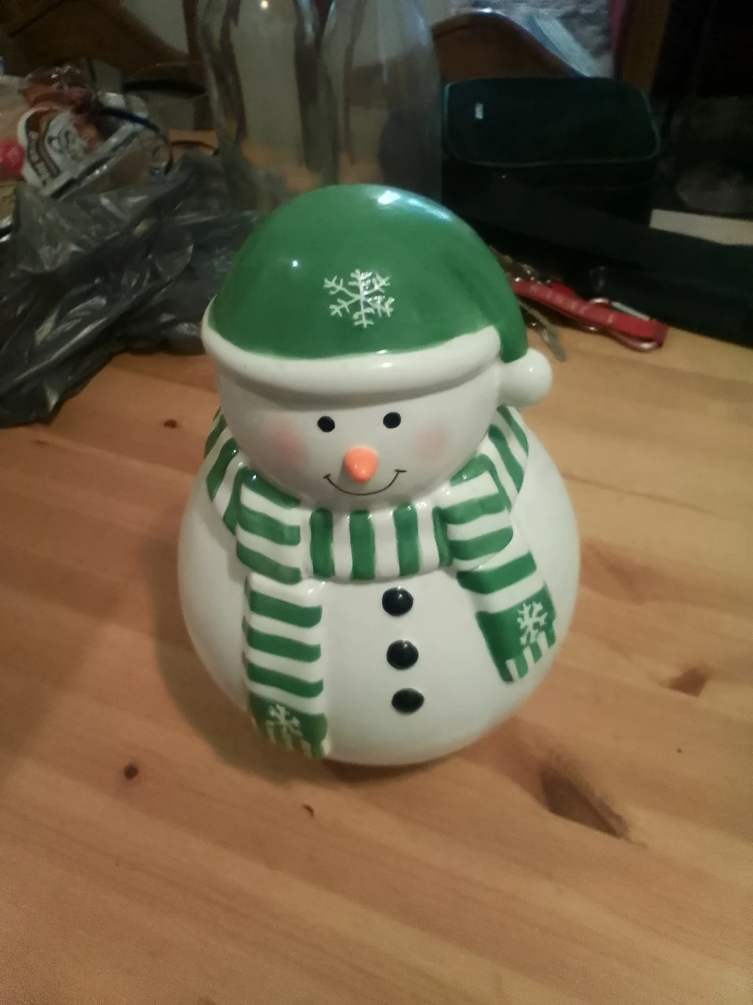 Ceramic Snowman Cookie Jar