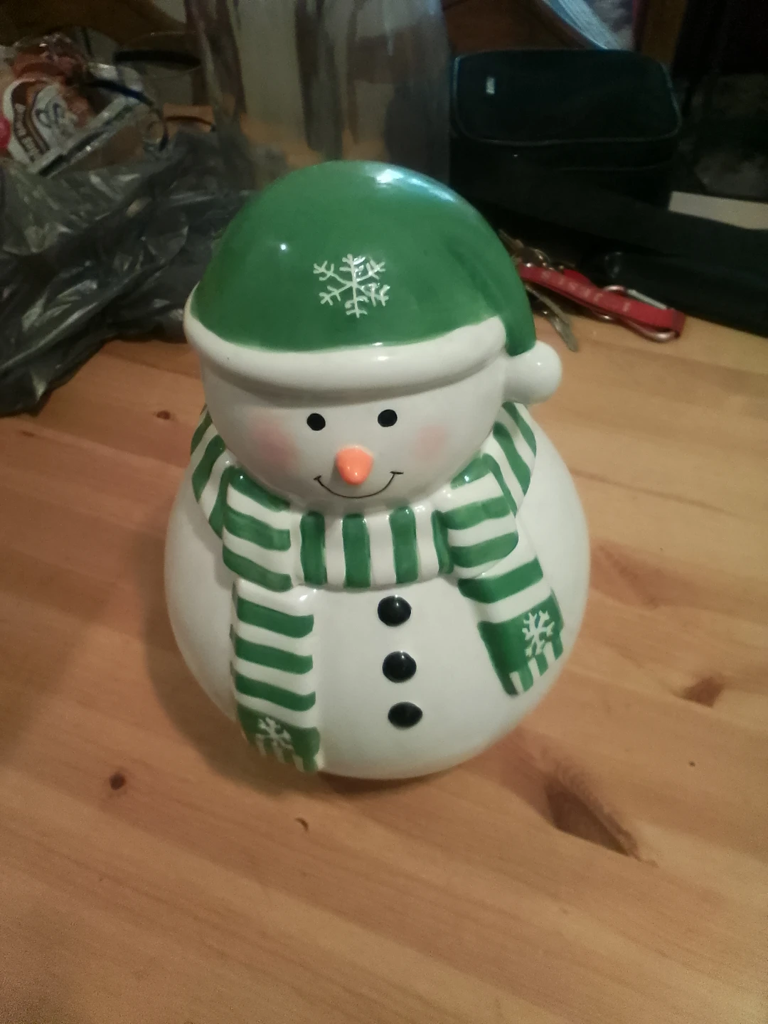 Ceramic Snowman Cookie Jar - photo 2