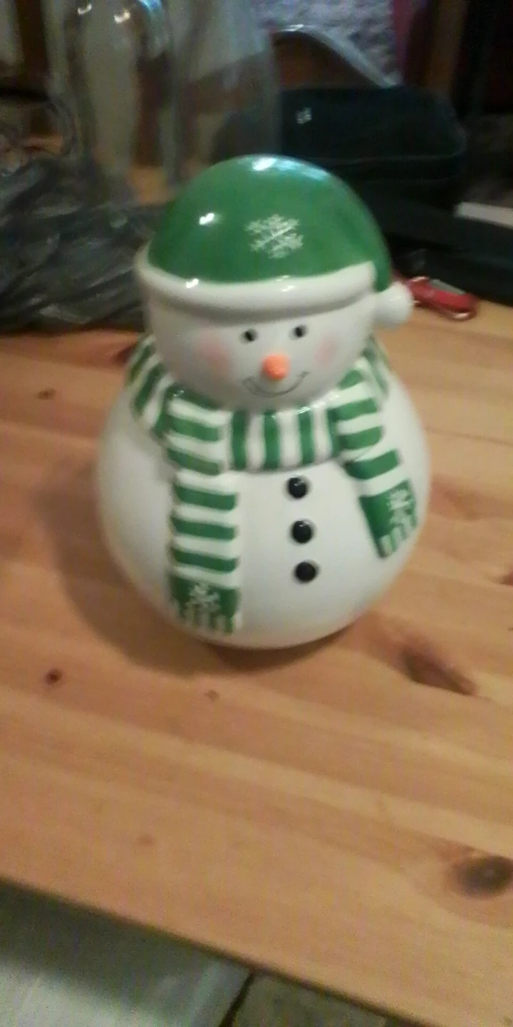 Ceramic Snowman Cookie Jar - photo 3