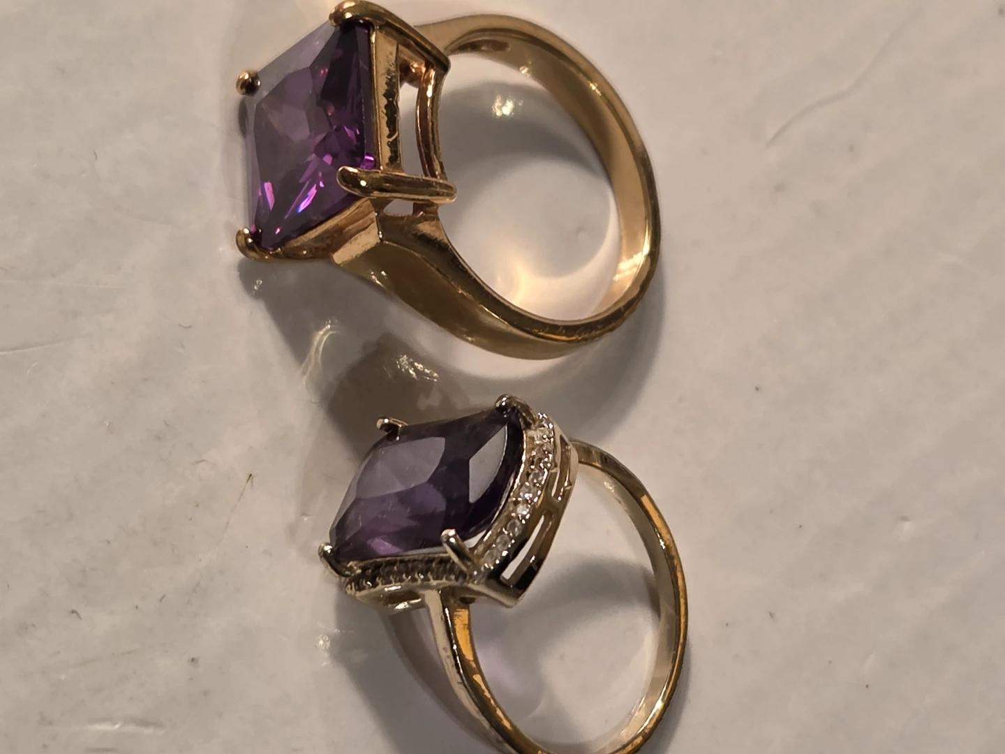 Two purple stones rings - photo 2