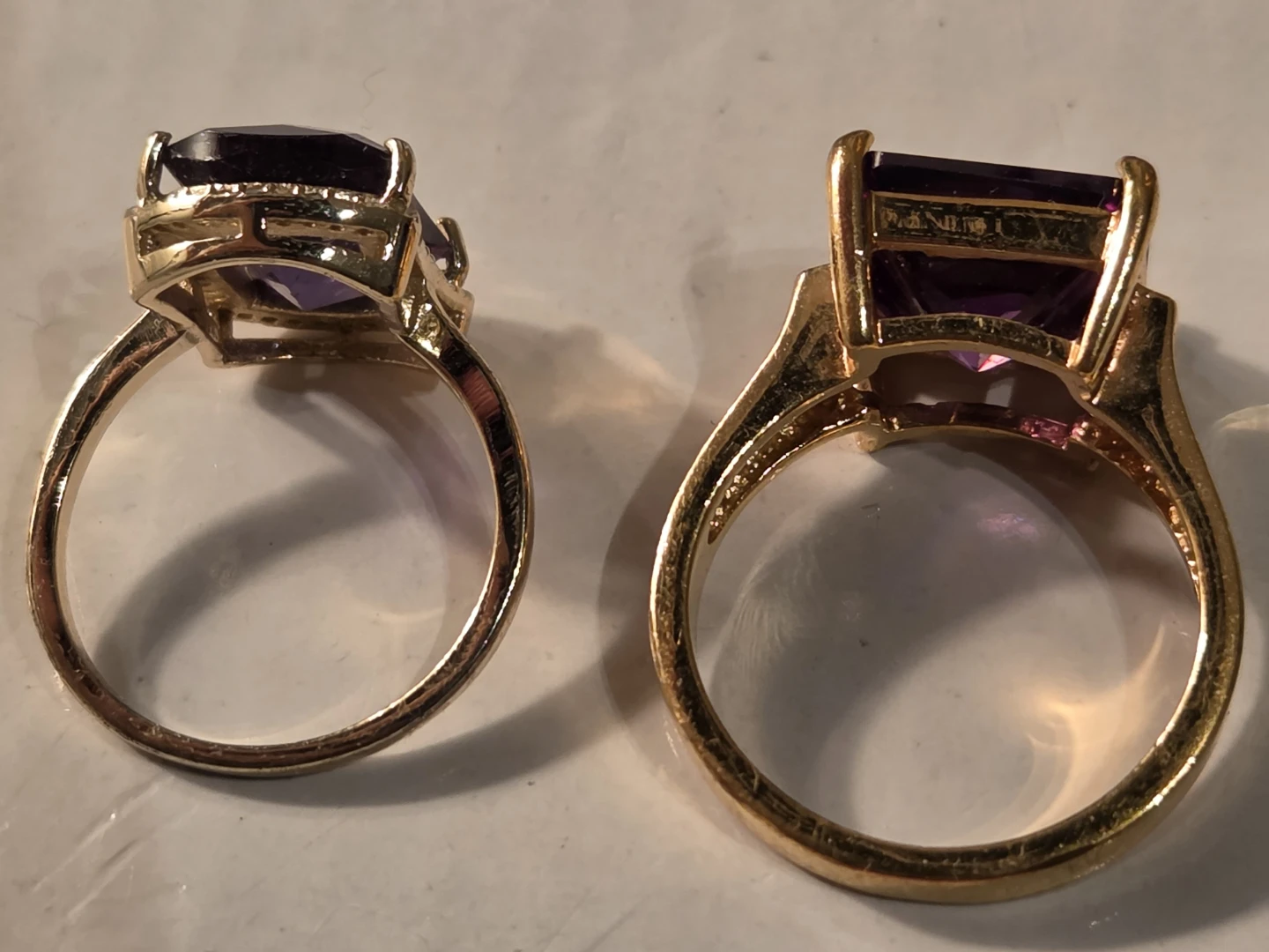 Two purple stones rings - photo 3