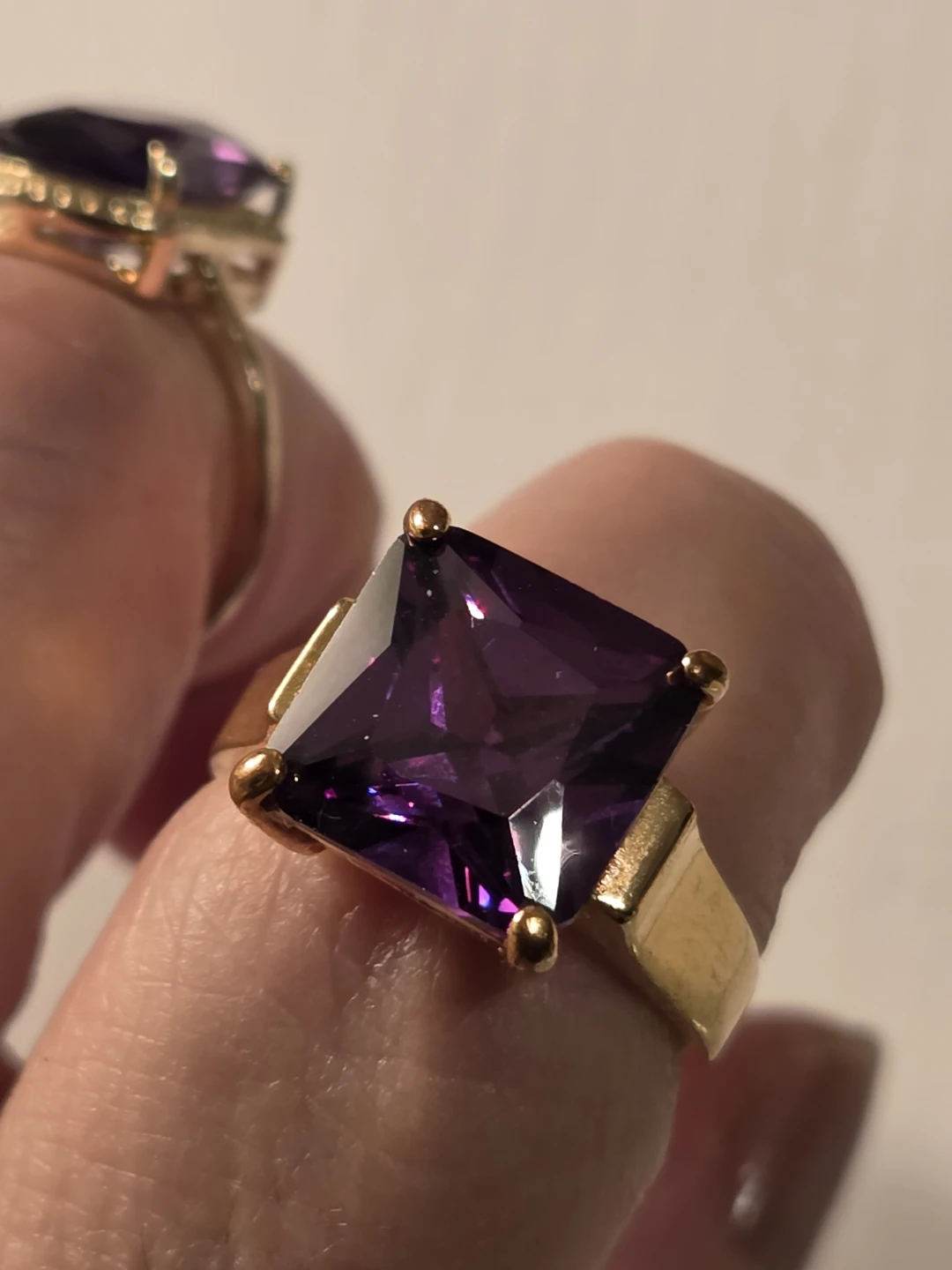 Two purple stones rings - photo 5