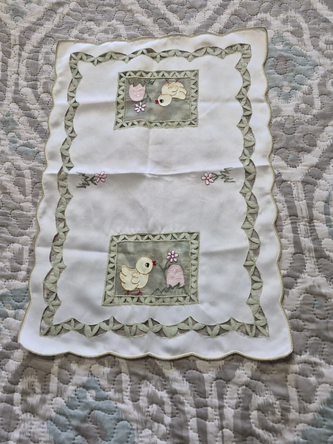 Beautiful 20 x 14" Embroidered Table Decor - photo 5