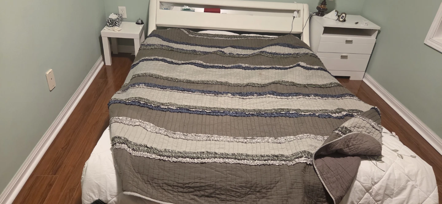 Cotton Double/Queen Quilted Bedspread Coverlet