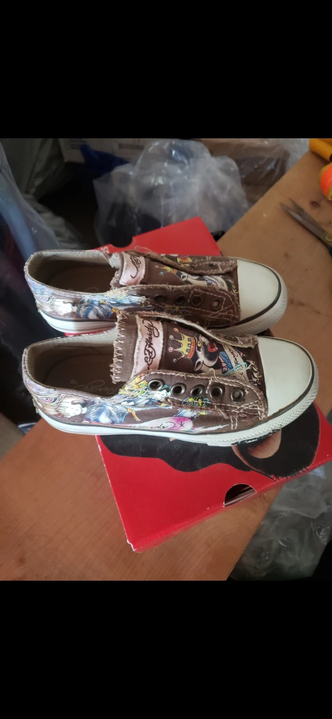 Ed Hardy Brown Graphic Slip-On Sneakers - photo 2