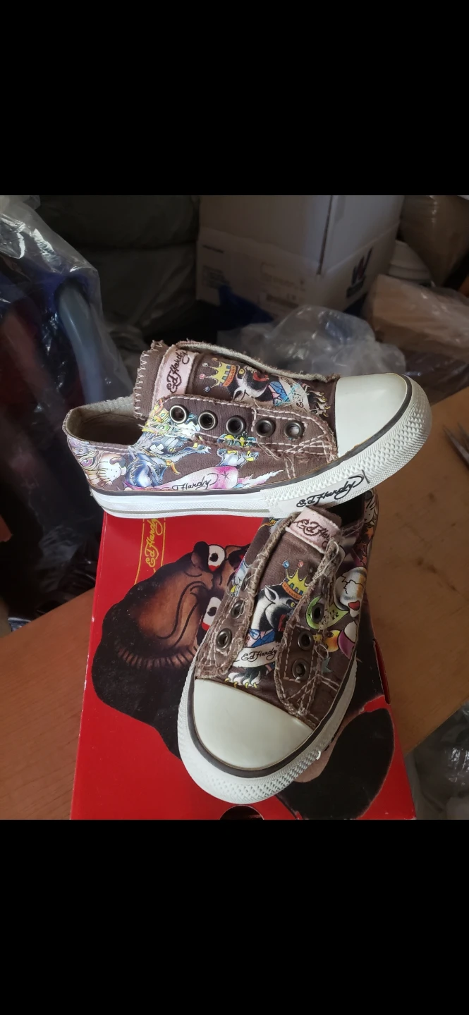 Ed Hardy Brown Graphic Slip-On Sneakers - photo 3