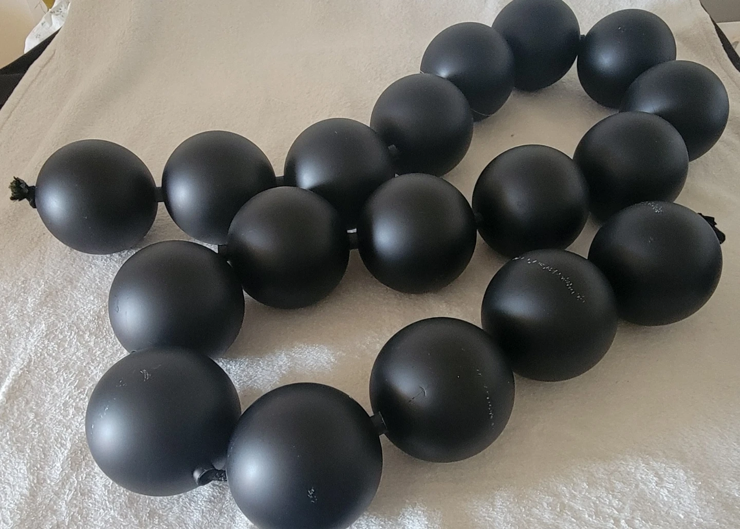 Black Plastic Pearl Strings/ Matte Decorations Ornaments ⚽ - photo 3