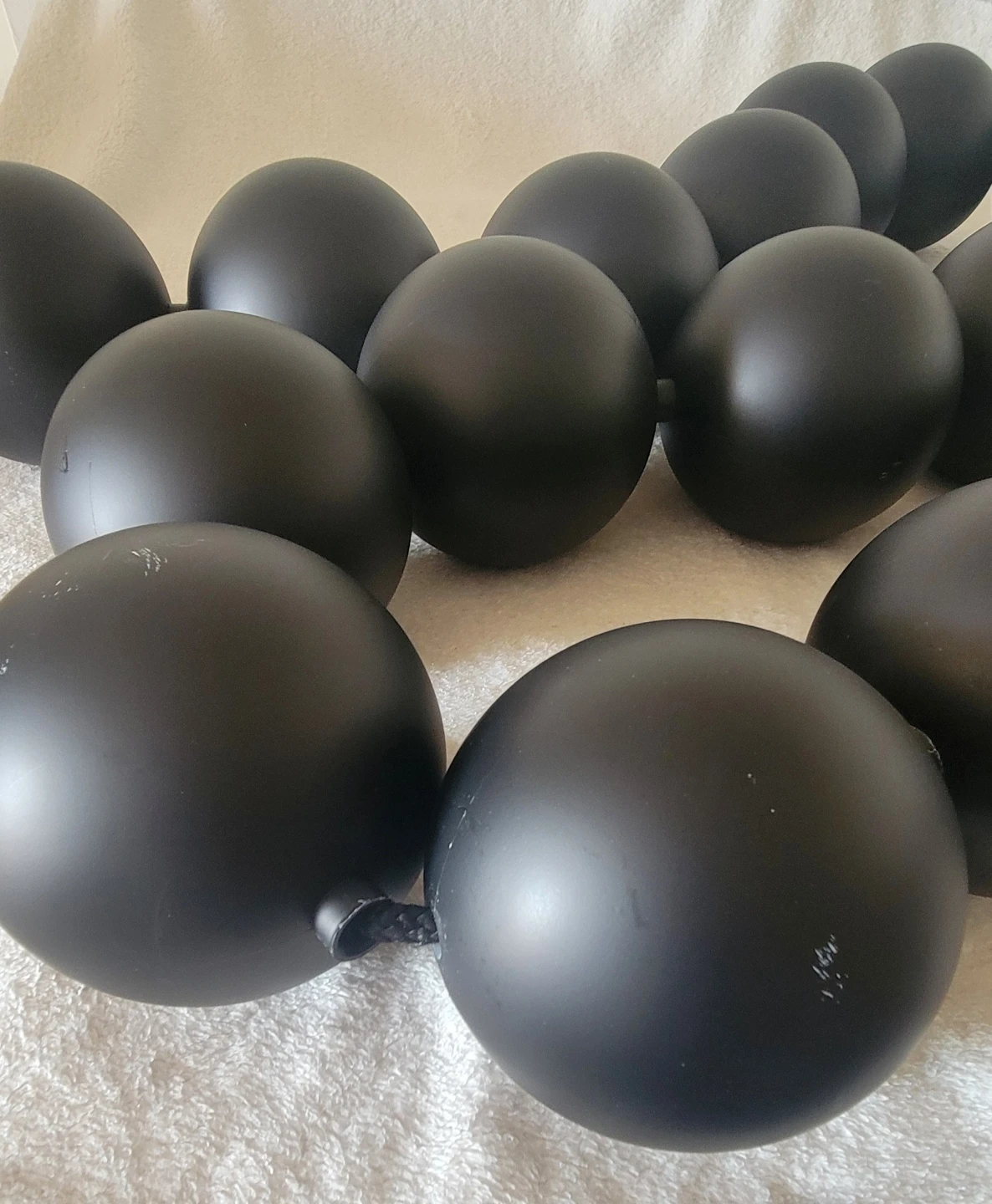 Black Plastic Pearl Strings/ Matte Decorations Ornaments ⚽ - photo 5