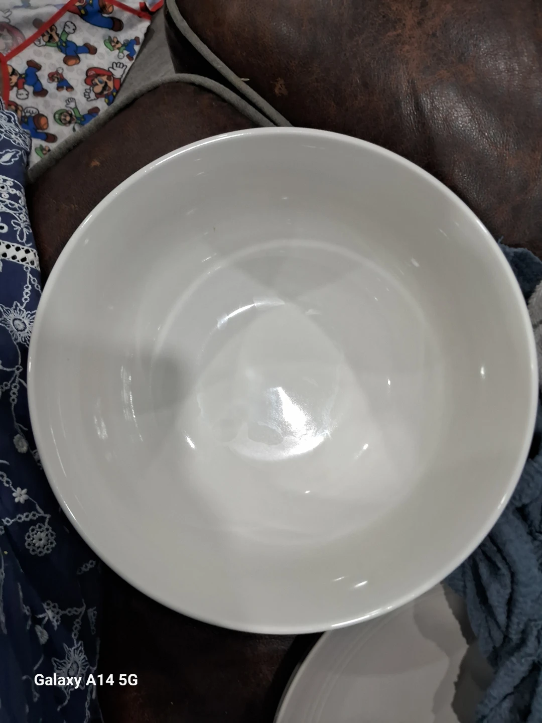 White Embossed Serving Bowl - photo 4