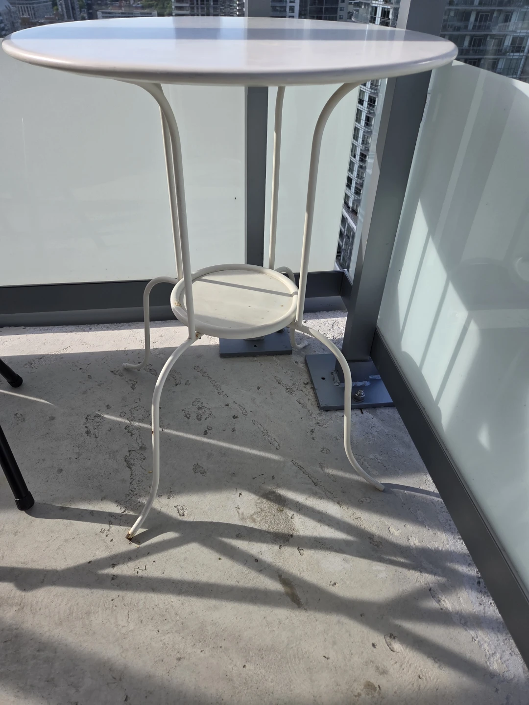 White Round Bistro Table - photo 4