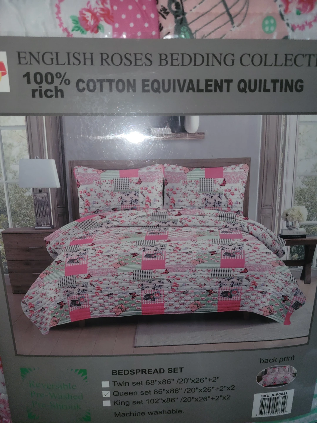 Hiyoko English Roses Queen Bedspread Set