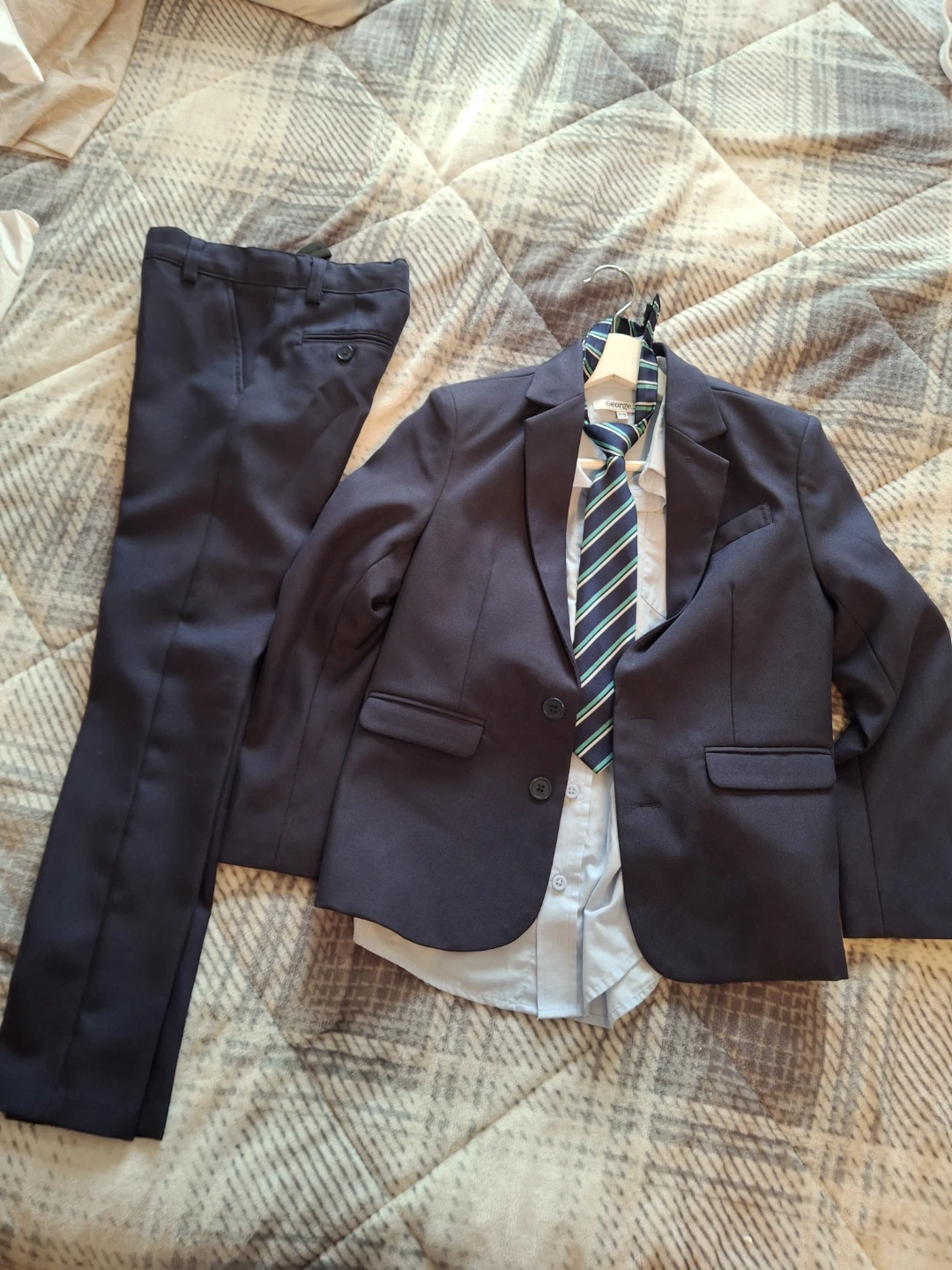 George Boys' Suit Set - Navy, Size 8
