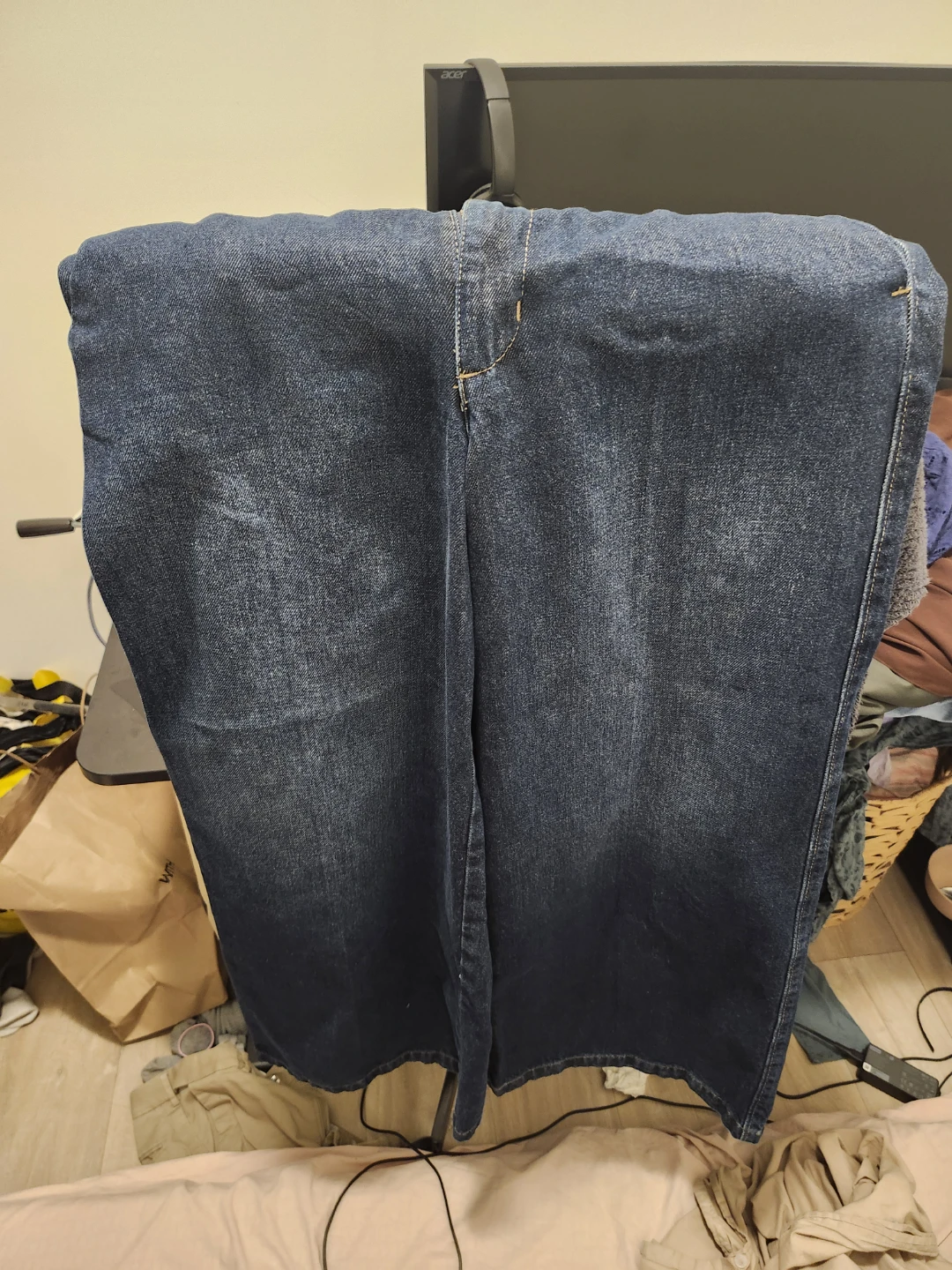 New H&M Super Wide High Waist Jeans ⚽ - photo 2