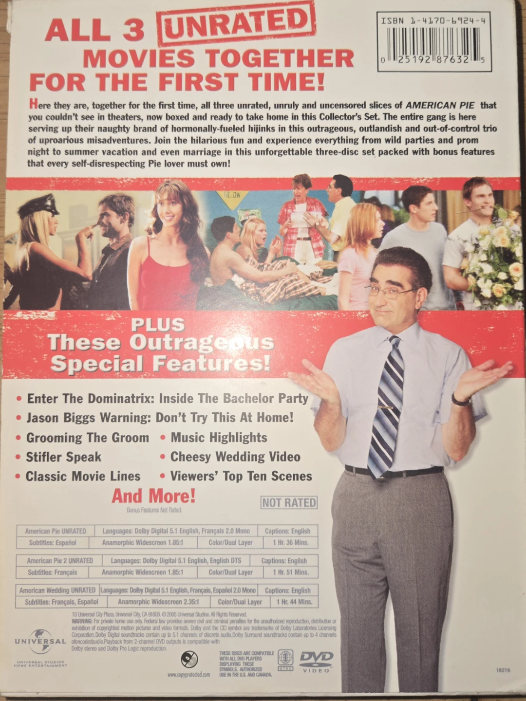 American Pie 3 Movie Pie Pack Unrated dvd set - photo 2