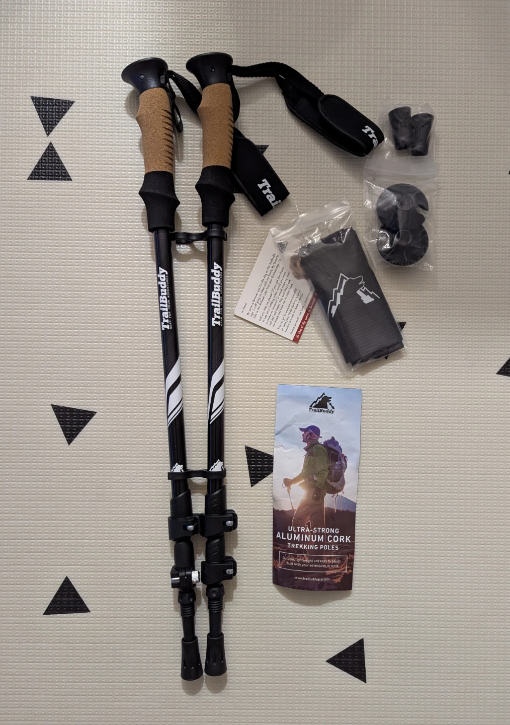 TrailBuddy Trekking Poles - Aluminum Cork Grip (Pair)