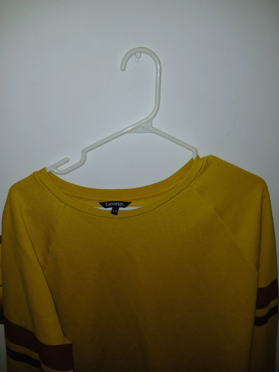 George. Yellow Striped Sleeve Sweatshirt - photo 2
