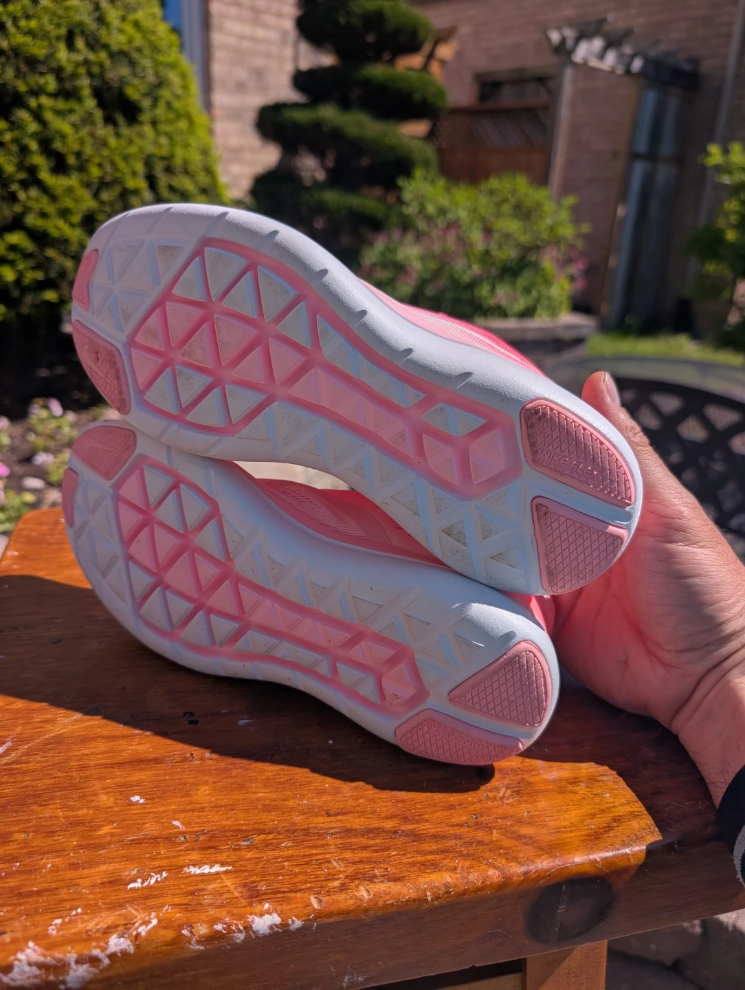 Pink Nike Flex Run Running Shoes - women's size 8 - photo 5