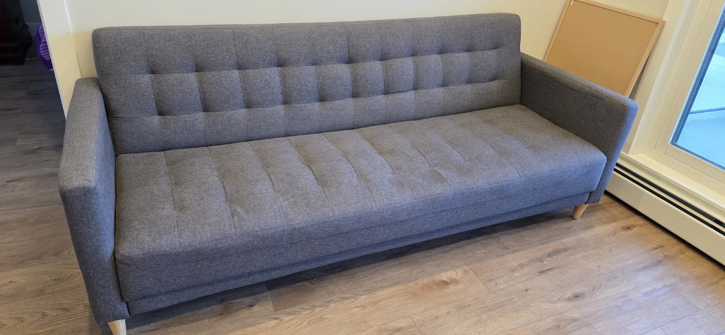 Grey Tufted Sofa Bed - photo 2