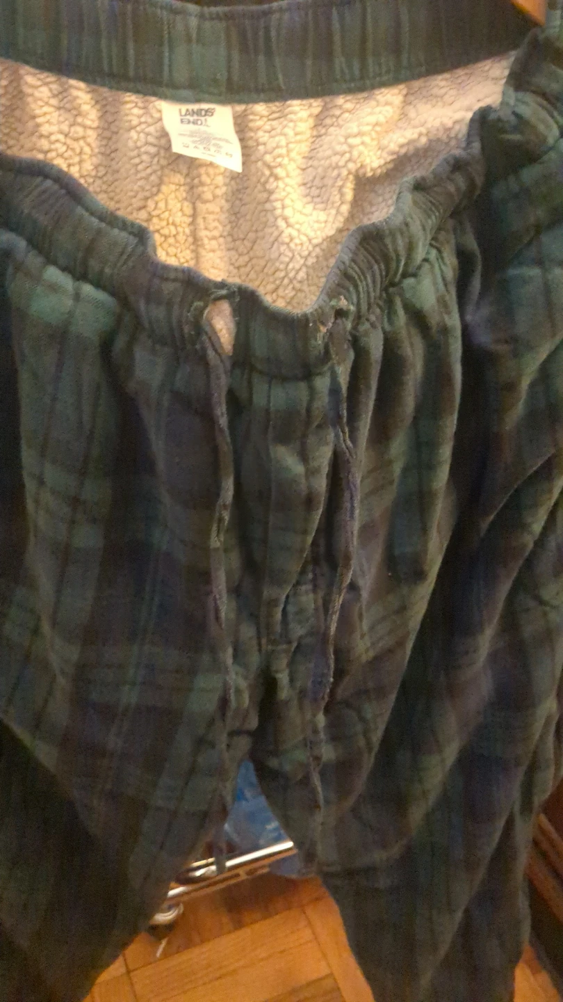 Lands' End Plaid Fleece Lined Lounge Pants Size L - photo 4