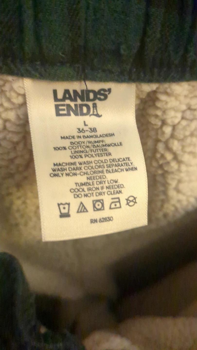 Lands' End Plaid Fleece Lined Lounge Pants Size L - photo 5