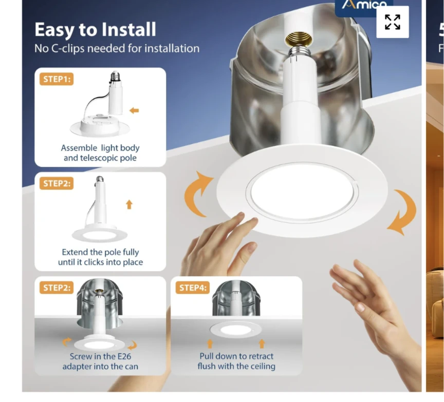 Amico 5-6 inch Recessed LED Downlight - photo 4