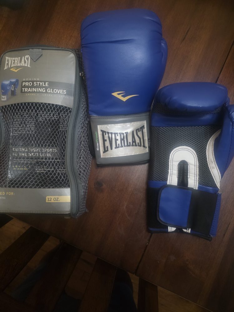 Everlast Pro Style Training Gloves - Blue 12 OZ - photo 3