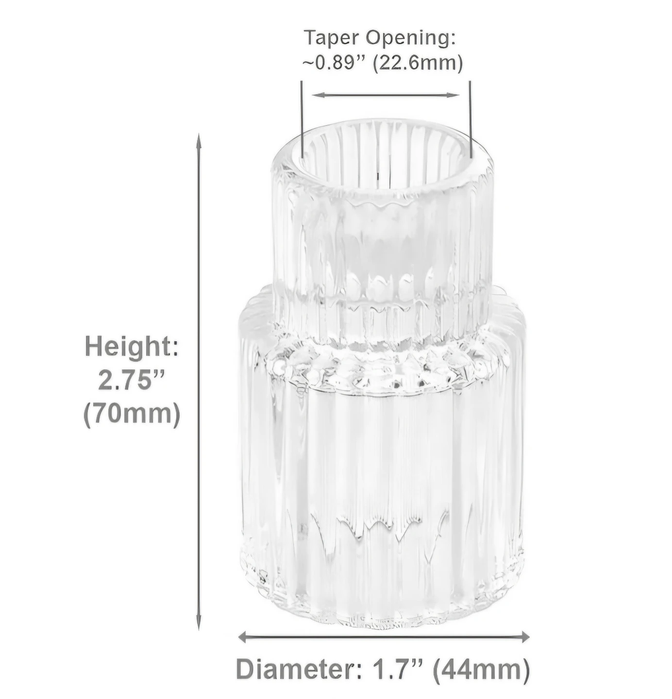 Set of 10 Glass Taper Candle Holders ⚽ - photo 4