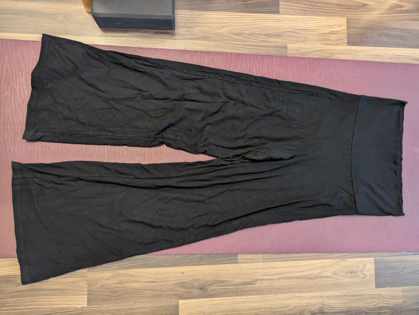 Free Label Black Wide Leg Lounge Pants Size M - photo 2