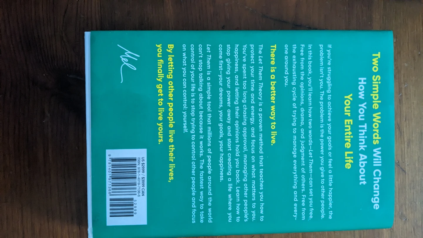 The Let Them Theory by Mel Robbins Book - photo 2