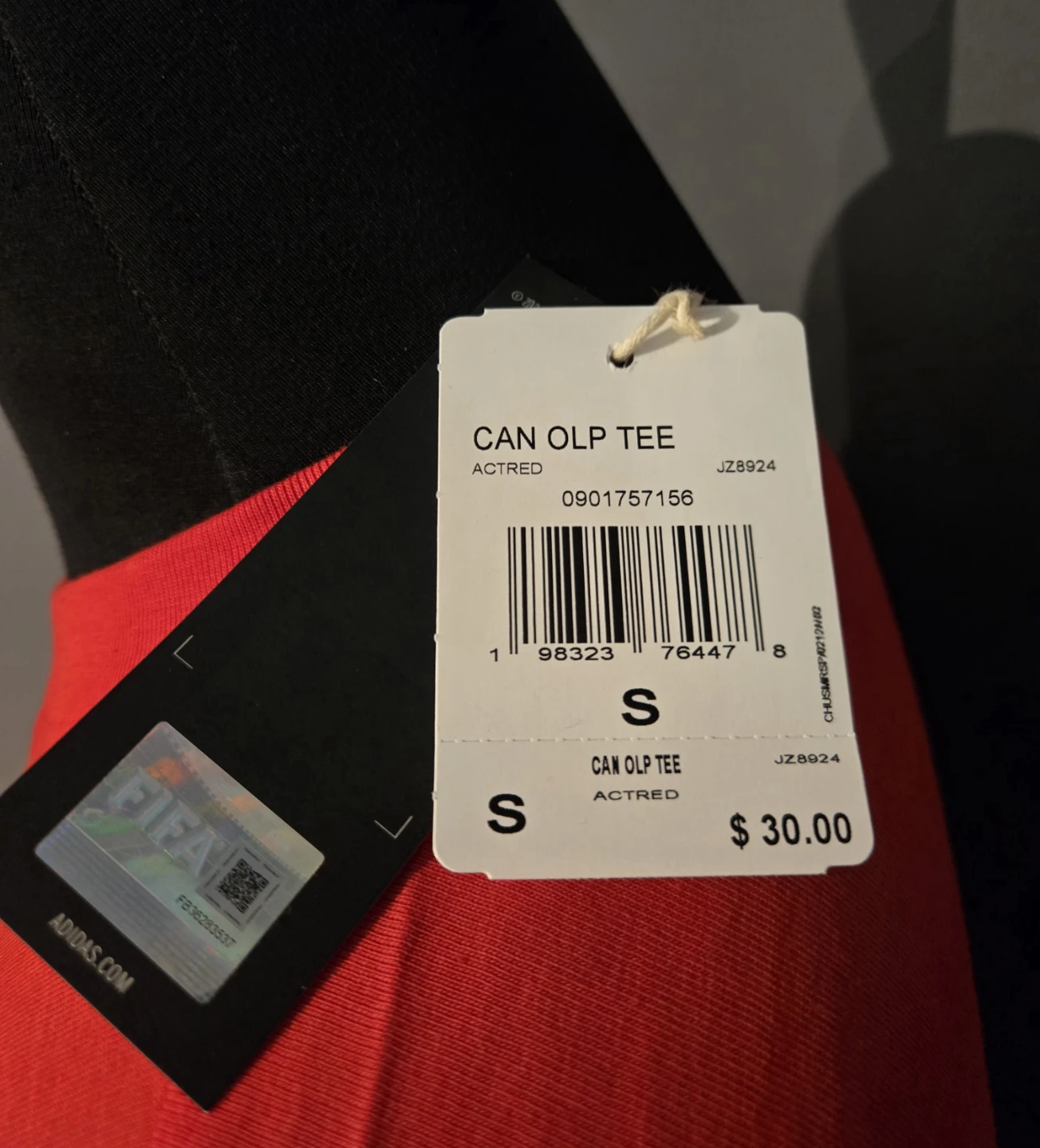 Adidas CAN OLP TEE T-shirt - Red, Size S - photo 5