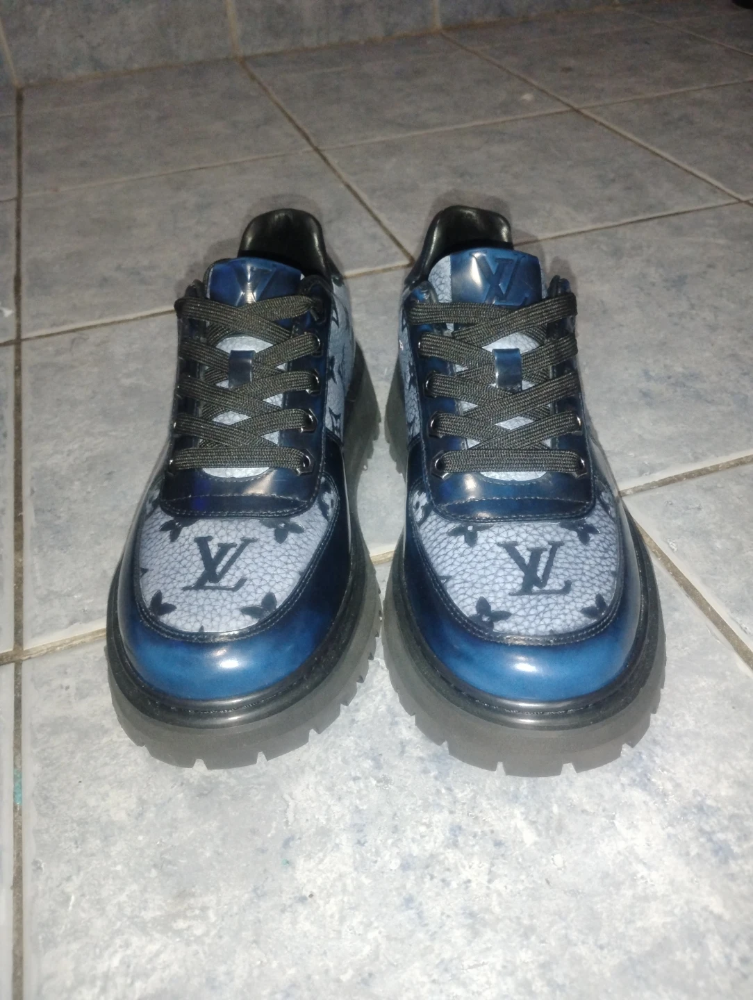 Louis Vuitton Blue Monogram Sneakers