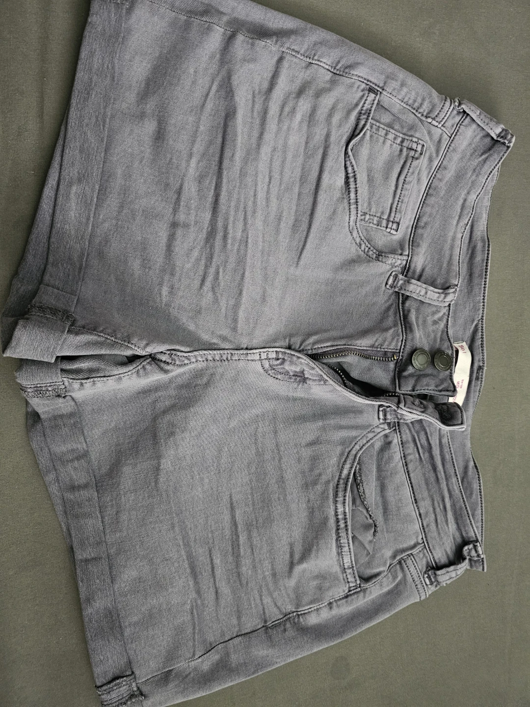 Sol Women's Grey Denim Shorts Size 15/32W