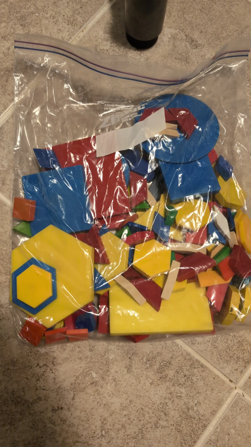 Assorted Geometric Shapes Building Blocks