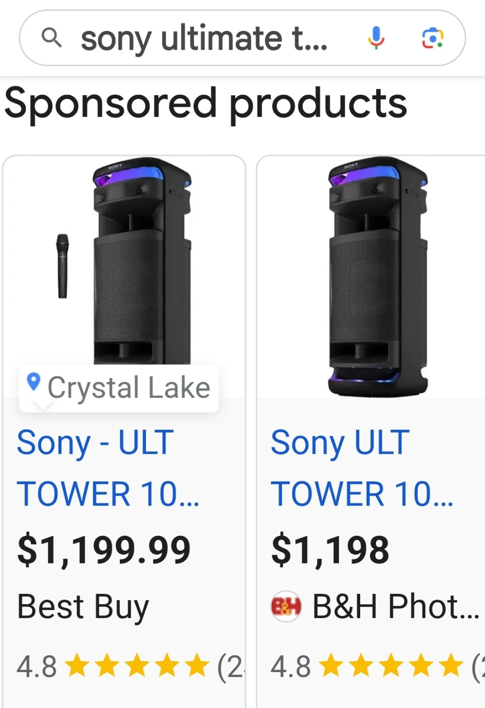 Sony ULT Tower 10 Party Speaker with Microphone " NEW " - photo 4
