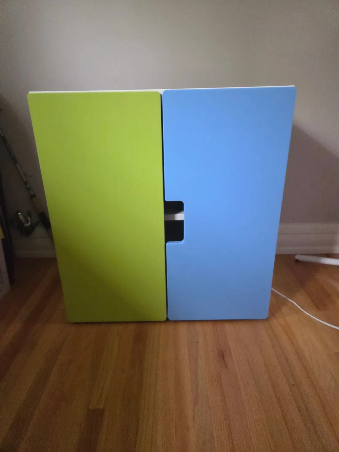 Kids Cabinet with Green and Blue Doors