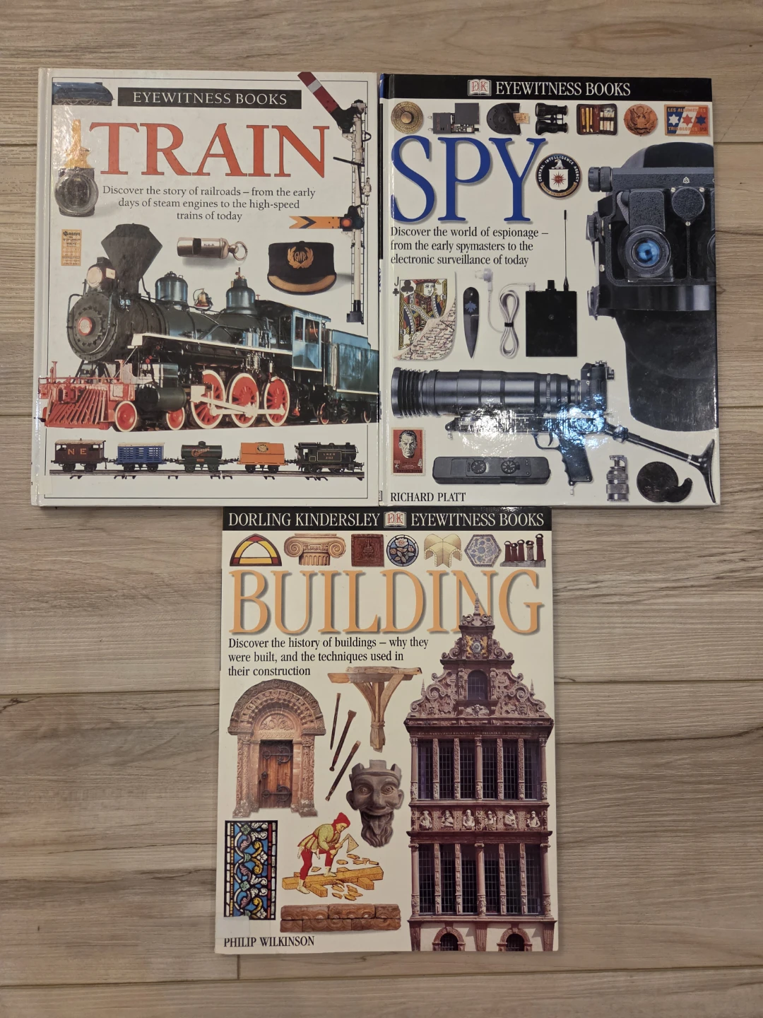 DK Eyewitness Books Set of 3 - Train, Spy, Building