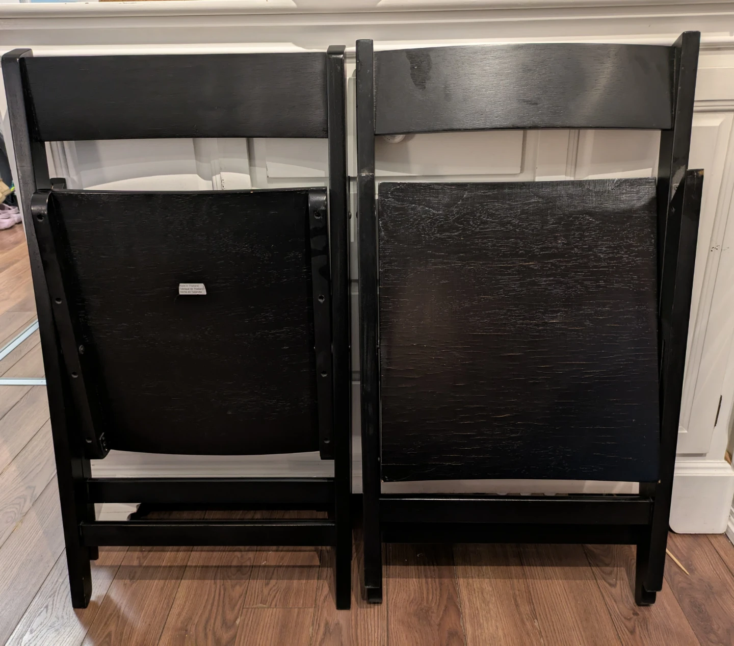 Pair of Black Folding Chairs - photo 4