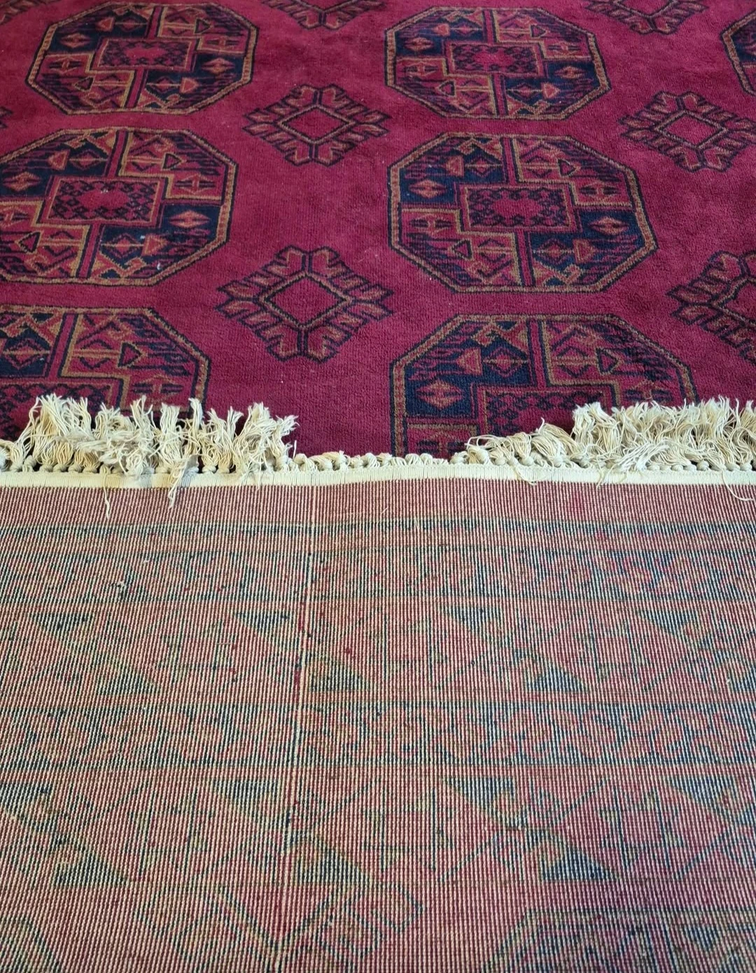 Large Vintage Turkmen Style Wool Area Rug - photo 3