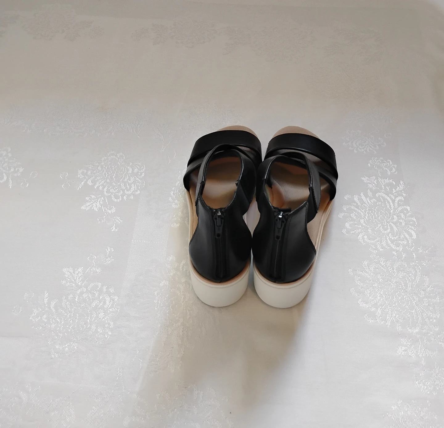 Clarks Black Leather Strap Wedge Sandals - photo 5
