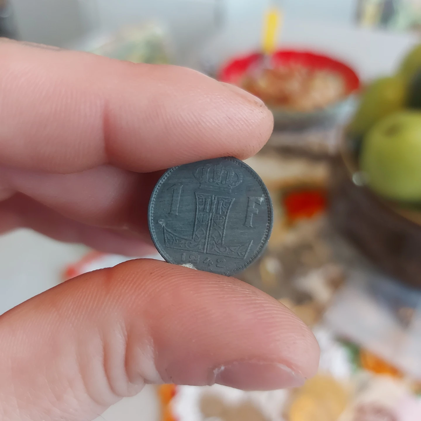Belgium 1 Franc Coin 1942