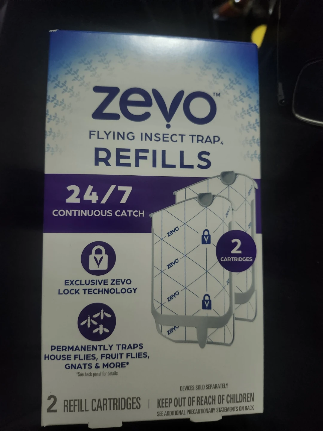 Zevo Flying Insect Trap Refills - 2 Cartridges