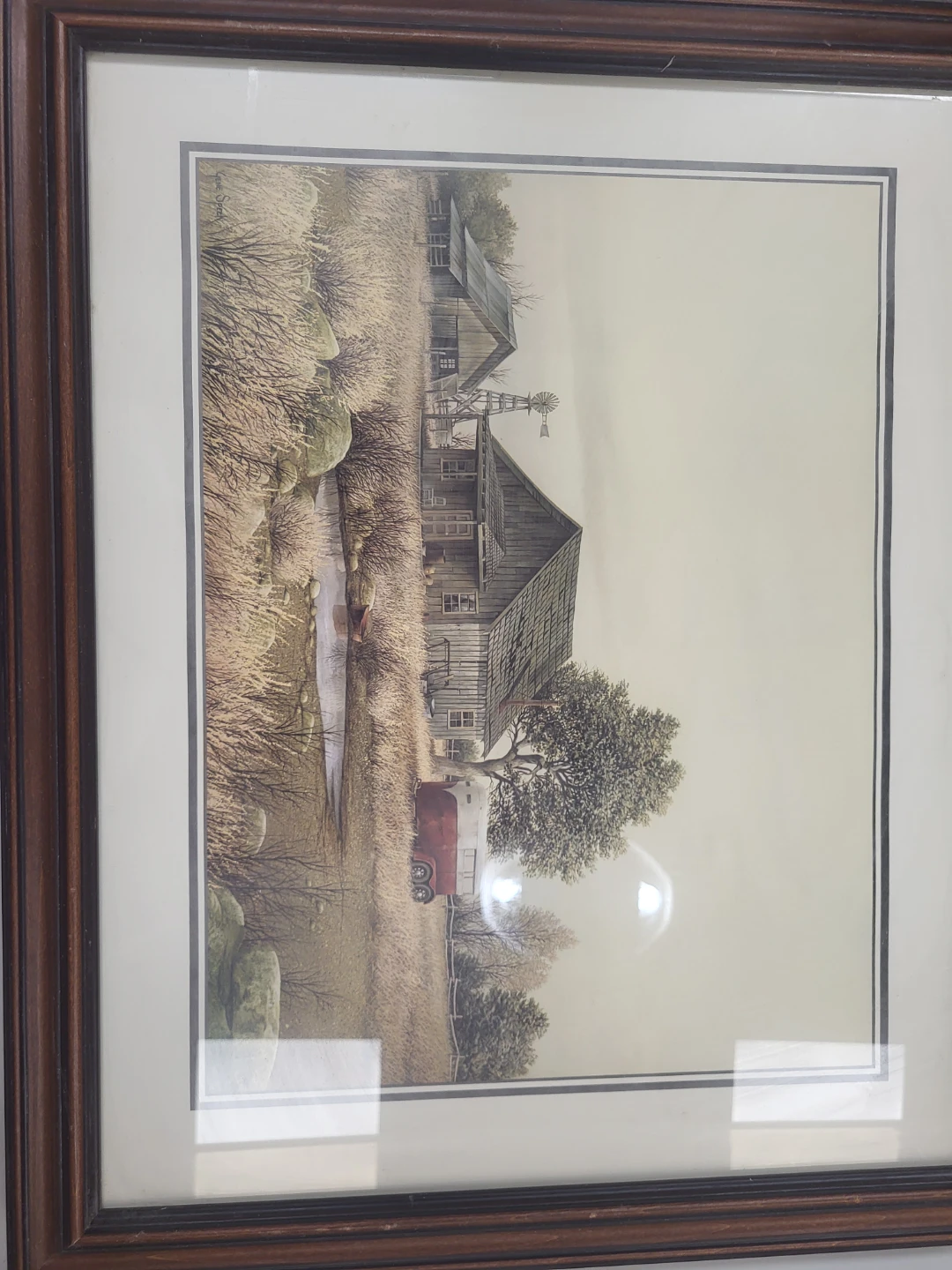 Framed Print of Barn Scene