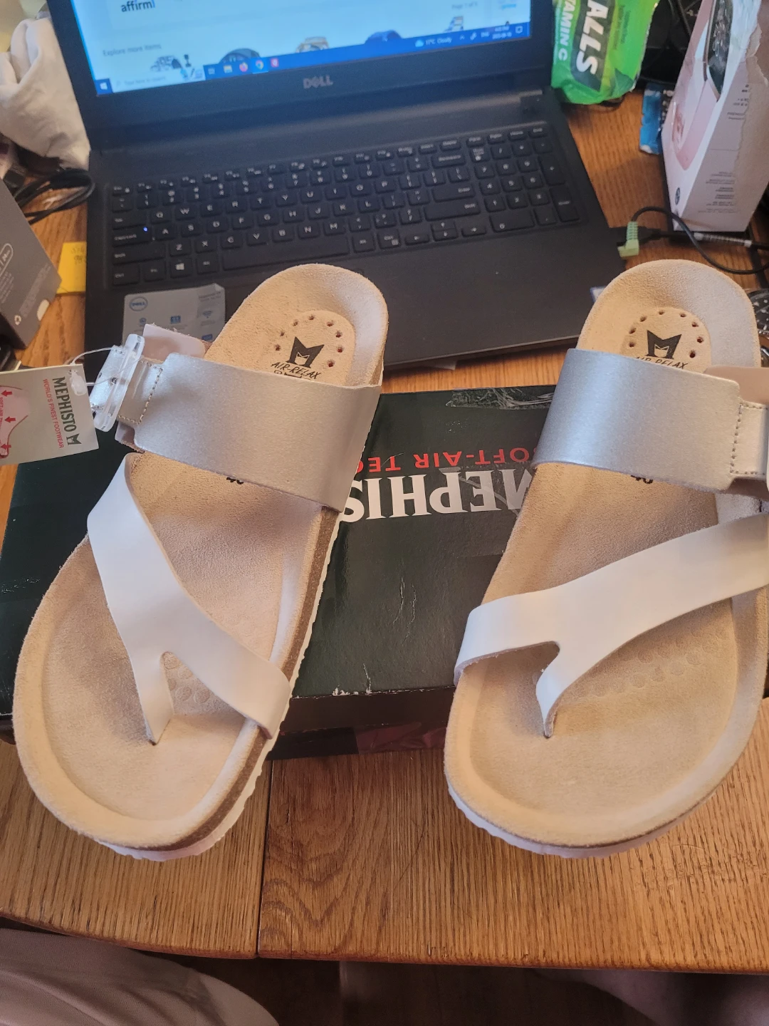 Mephisto White and Silver Sandals - photo 5