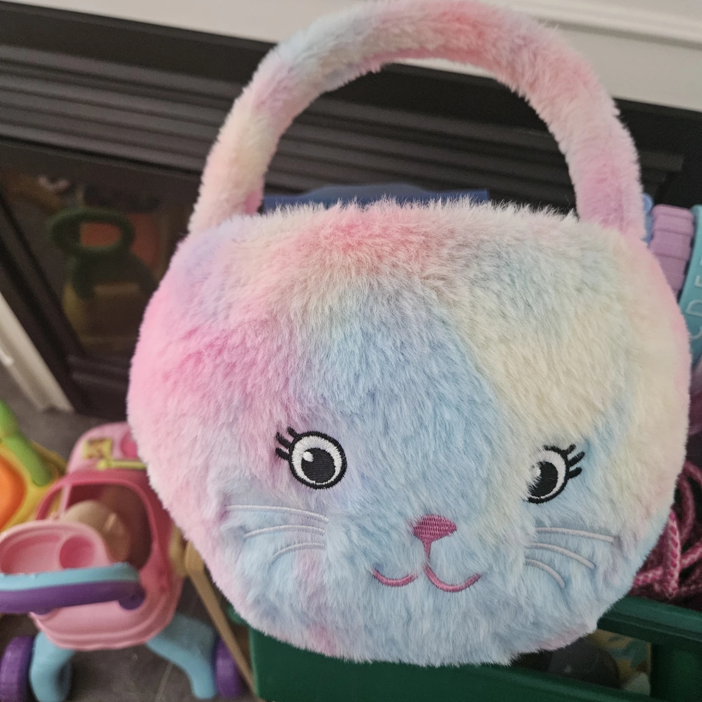 Plush Rainbow Bunny Easter Basket - photo 2